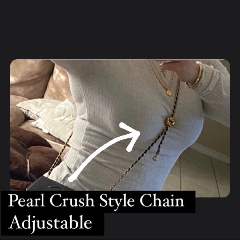 🖤⚜️Chanel Timeless Wallet Crossbody Shoulder Chain Pearl Crush Style Adjustable - Picture 5 of 15
